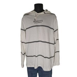 Denim And Flowers Bogota Colombia‎ Sz L Hooded Shirt Men
